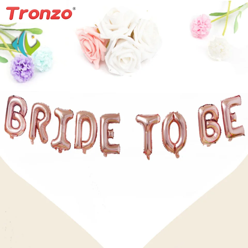 

Tronzo BRIDE TO BE Foil Letter Balloon Wedding Decoration Bride to be Letter Balloons Bridal Shower Bachelorette Party Supplies