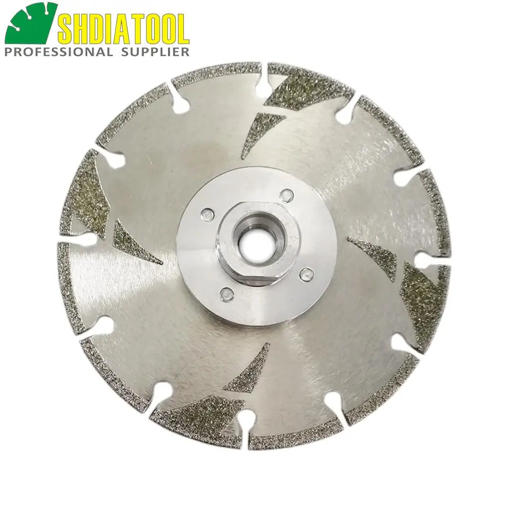 DIATOOL 1pc Electroplated Reinforced Diamond Cutting & Grinding Blade M14 Thread Diamond Disc Marble