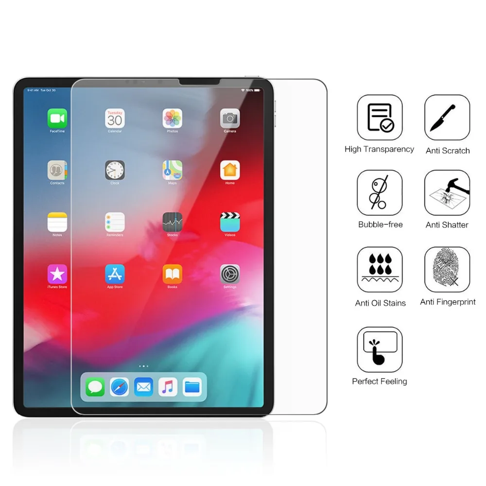 2 Упак. Закаленное стекло для 12 9 дюймов iPad Pro 2018 протектор экрана планшета против