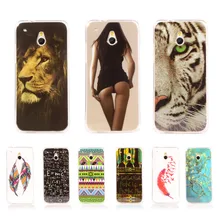 Retro Pintado Tribo Leão Tampa Do Caso TPU Macio Para HTC ONE M4 601E One Mini Capa De Silicone de Para Celular saco