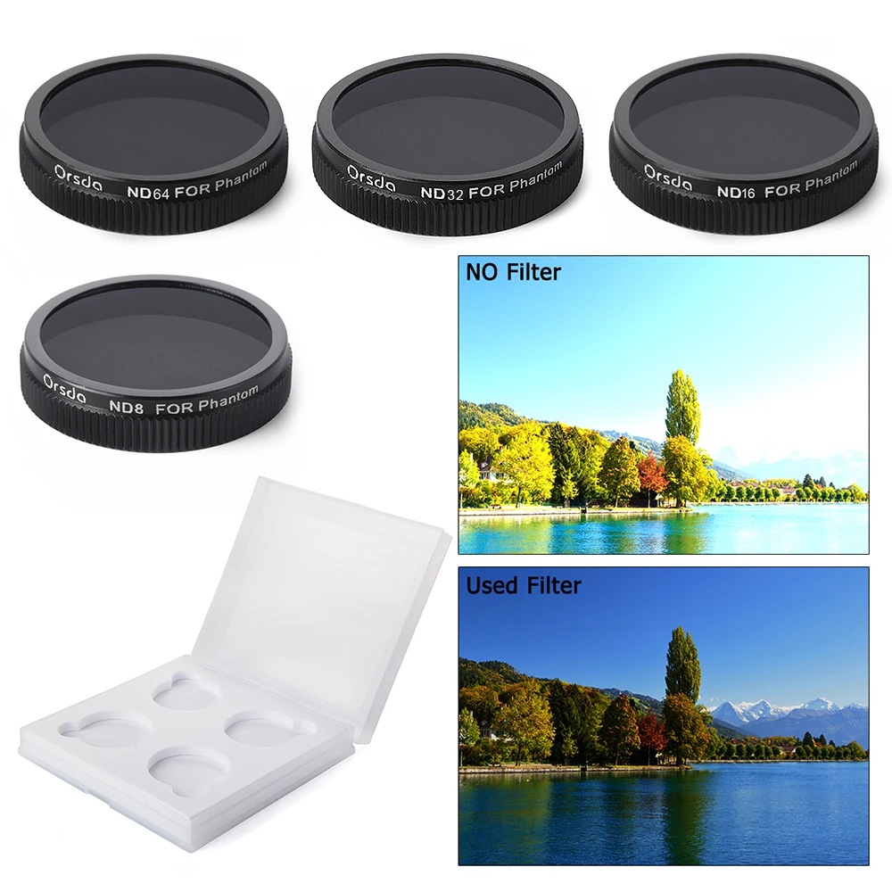 HOT ND8+ND16+ND32+ND64 Lens Filter For DJI Phantom 3 Advanced Professional RC162