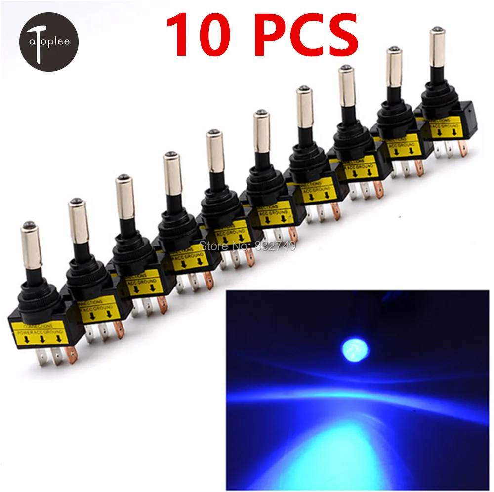 10 PCS 12V 20A Car Auto Red Blue Yellow Green Color LED