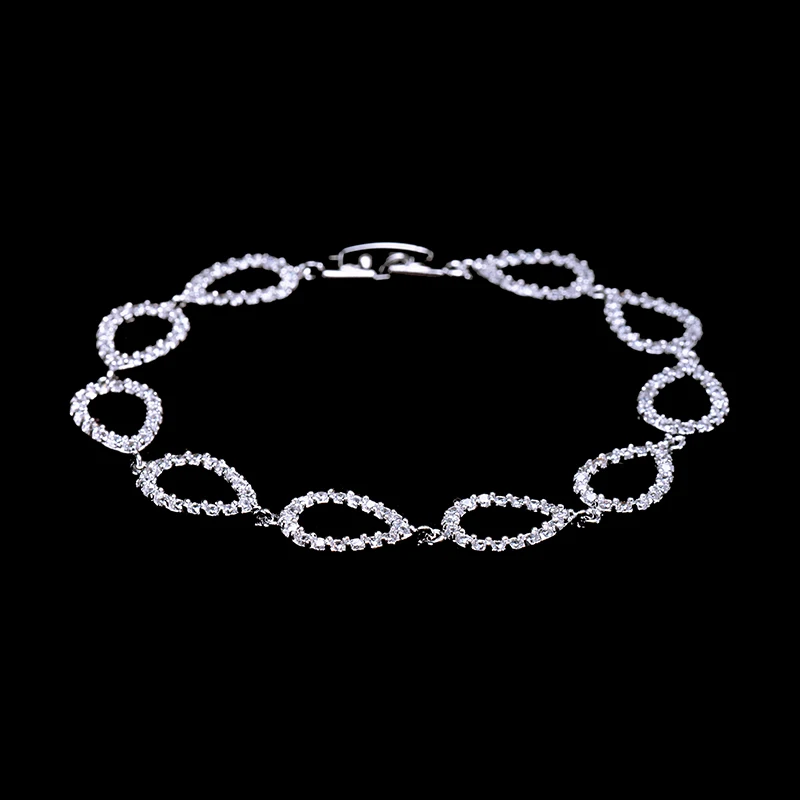 

2015 Fashion charm water drop AAA CZ bracelet GLS0298