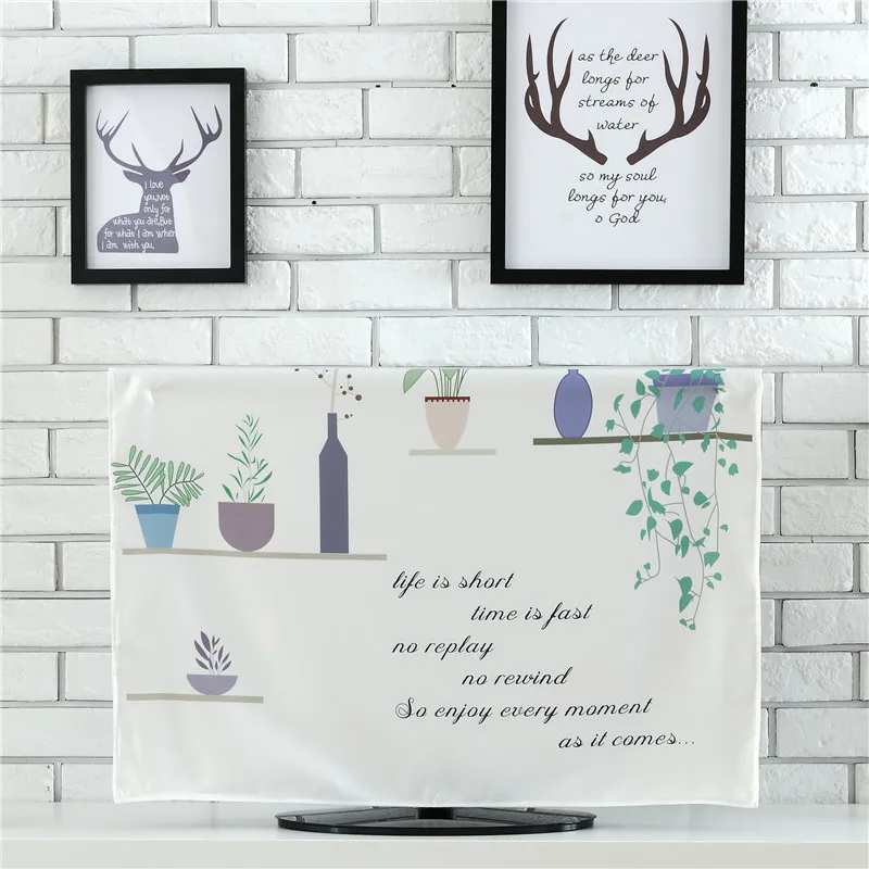 

60 Inch Television Dust Cover Cleaning Dust Proof Cloth TV Cover Cloth Home Decor Supply Flower Tree Bird 139*88 cm 1 PC
