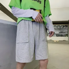 Новые мужские молодежные удобные корейские трендовые свободные шорты с пятью точками Casua