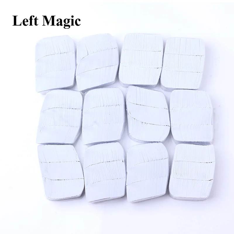 White Snowflakes Finger SnowStorm Paper Magic Trick Stage Party Props 12Pcs/Bag 