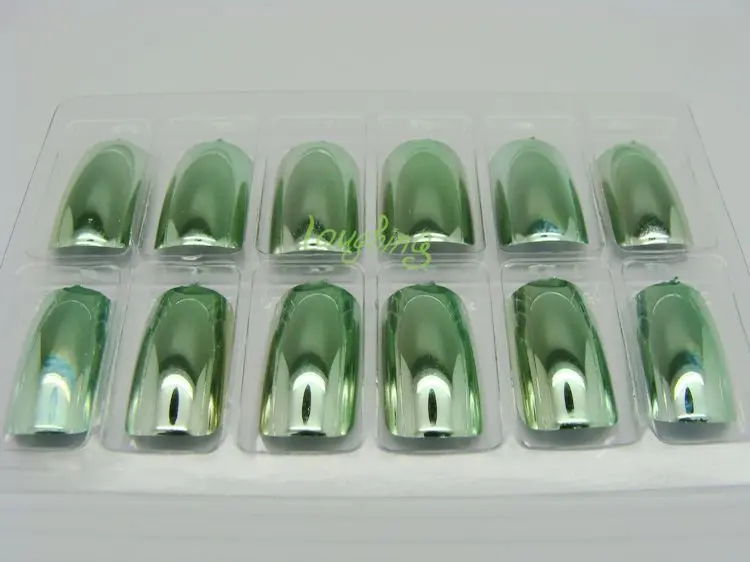 

70Pieces/box High quality Metallic Color False French Nail Tips for free shipping