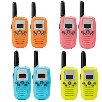 

1 Pair Kids Electronic Walkie Talkies With Flashlight Parent-Child Wireless Talking Interactive Toy One-touch Carry-on clip Toys
