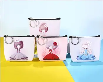 

20pcs/set Cartoon Girls Wallet Change Pouch Key Holder Small Money Bags Cute Women PU Mini Coin Purse