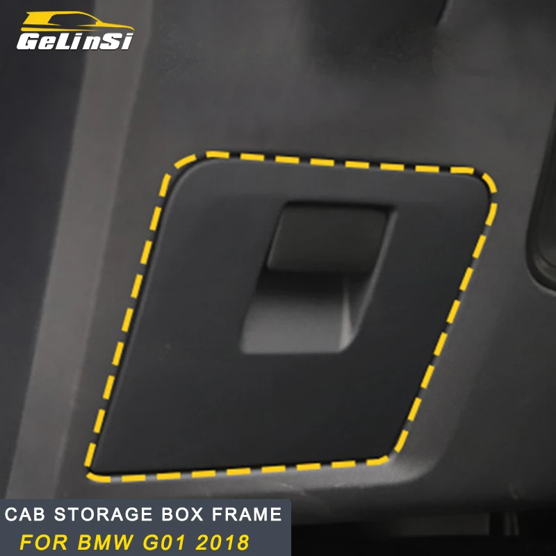 

GELINSI Cab storage box frame trim cover For 2018 BMW X3 G01 Stainless Steel