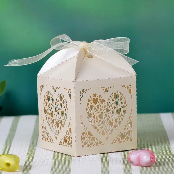 Laser Cut Favor Box for Wedding Party Gift Candy Packaging Wholesale
