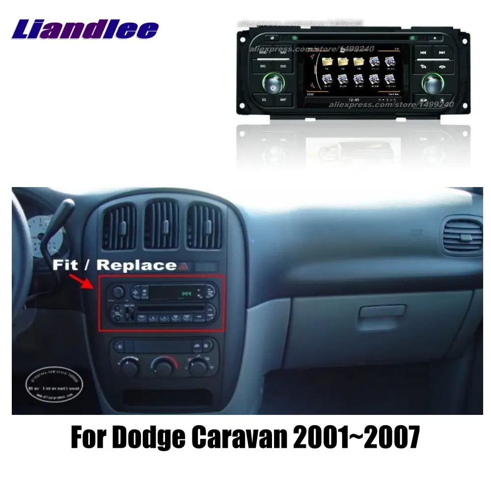 Liandlee 2 Din Автомобильный Android для Dodge Caravan 2001 ~ 2007 радио GPS карты навигация плеер HD