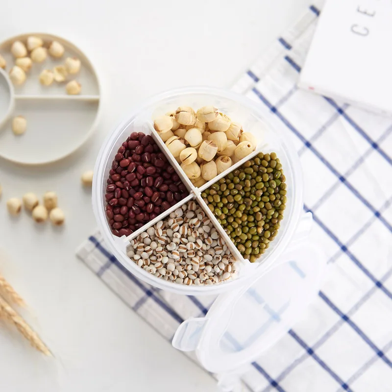 1 pcs الحبوب السلع منظمة الحاويات الجملة السائبة الكثير زجاجة تخزين جرة آلة لإخراج الحلوى مختومة علب المطبخ المنزل