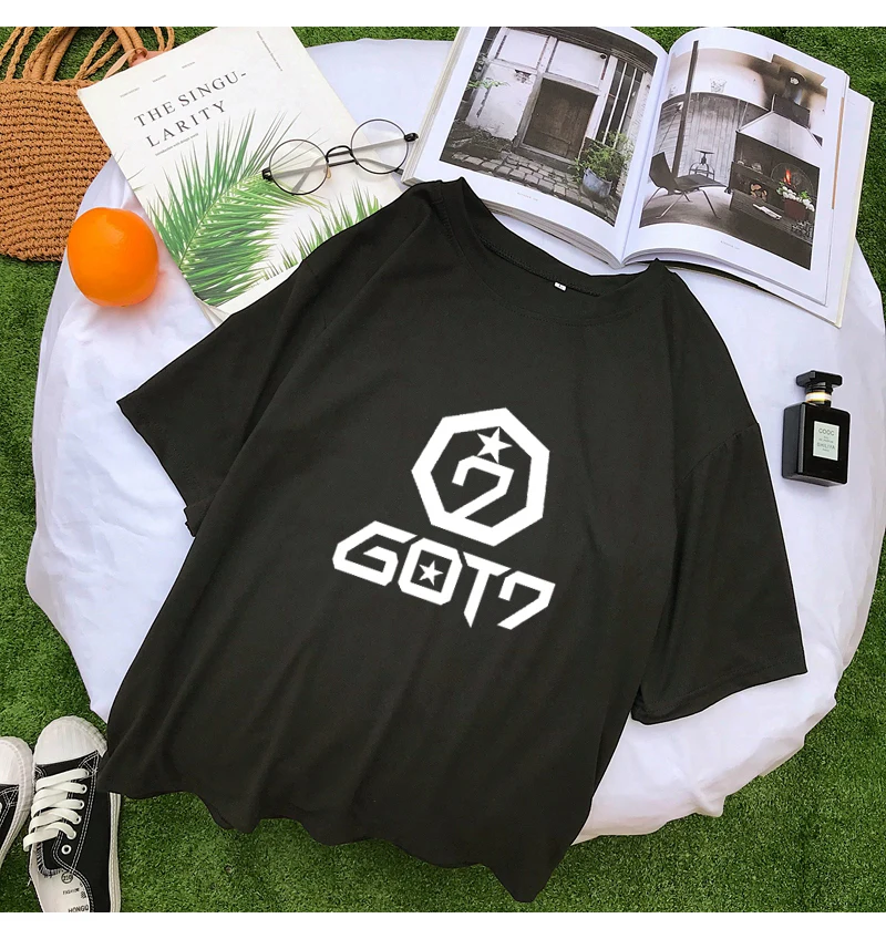 GOT7 T Shirts Women Summer Harajuku Short Sleeve Casual Loose Letter Printed Tee Shirt Femme Streetwear Korean Ulzzang Kpop Tops (9)
