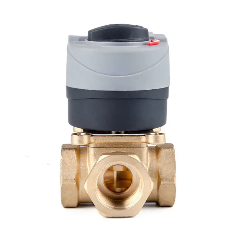 DN20 DN25 Электрический привод моторизованный шаровой клапан 3 ходовой латунный Электрический шаровой клапан