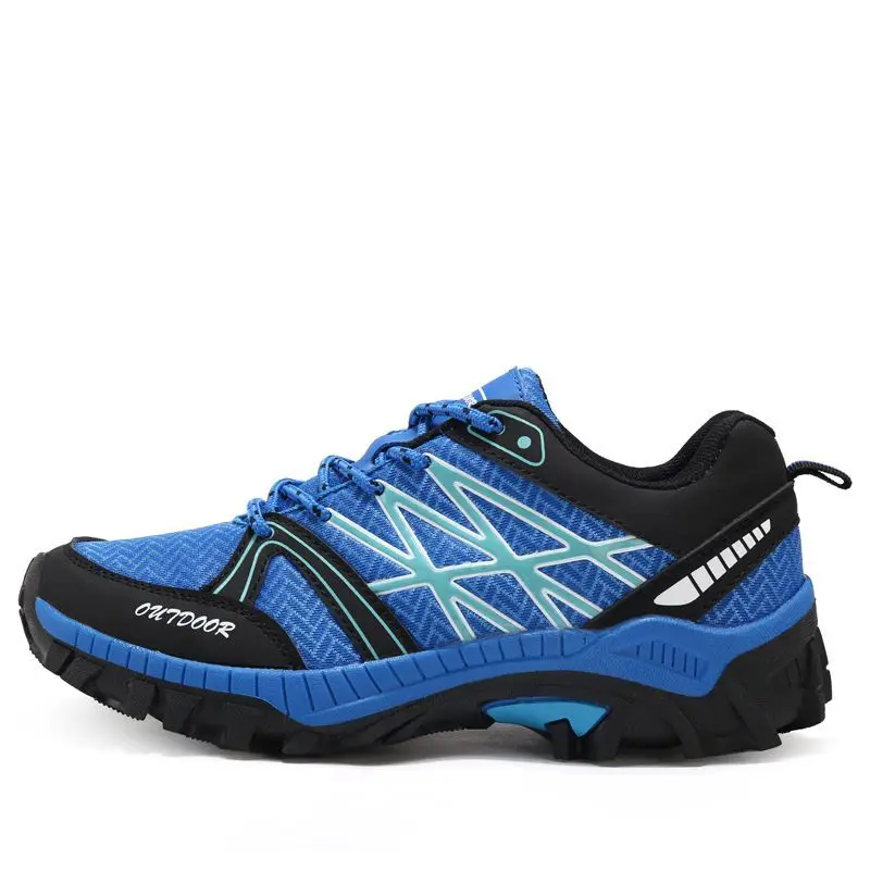 Mortonpart, Мужская походная обувь, противоскользящая, для скалолазания, походов, прогулок, износостойкие, дышащие, для рыбалки, спортивные кроссовки - Цвет: blue