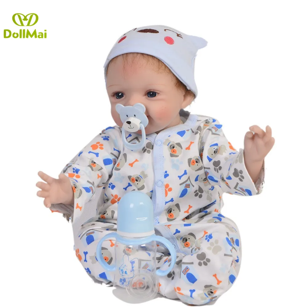 DollMai Bebe куклы reborn 22 дюймов Мягкие силиконовые куклы reborn boy Детские куклы bebe реалистичные rebon bonecas классические развивающие игрушки куклы