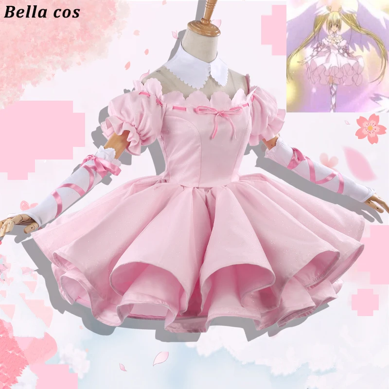 Новый Shugo Chara! Tsukiyomi Utau косплей костюм Ангел Розовый Лолита платье костюмы на