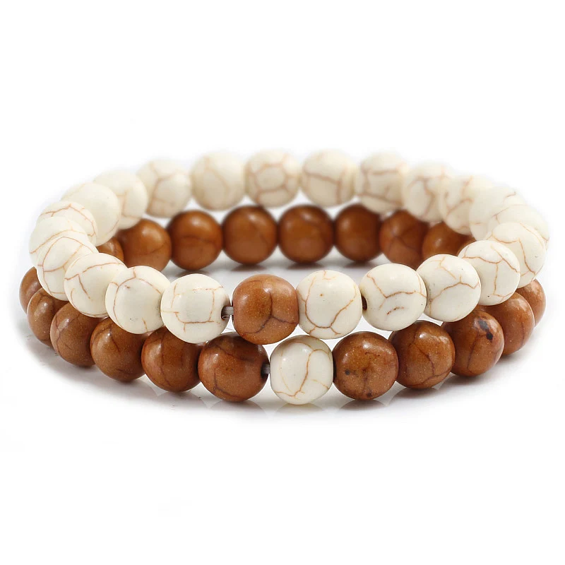 

New Classic Natural Stone Beads Men Strand Bracelet Femme Ethnic Handmade Bead Buddha Bracelets & Bangles Jewelry Mujer Pulseras