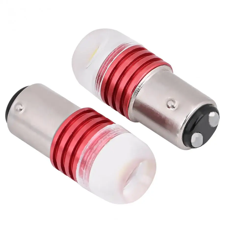

2pcs Strobe Flashing LED Projector Bulbs Auto Stop Light For Car Tail Brake Lights DC 12V White 1157 2357