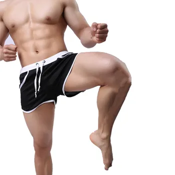 

New 2019 Men Quick Fitness Dry Breathable Shorts Jogging Running Pocket Straps Trunk Beach Casual Shorts Solid Sport-style