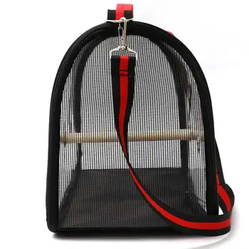 Newly Lightweight Bird Carrier Cage Transparent Clear PVC Breathable Parrots Travel Bag XSD88 3