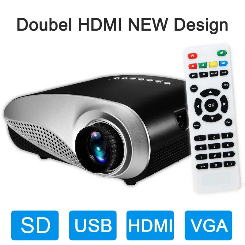 Mini Projector Home Cinema Mini Portable 1080P 3D HD LED Projector Multimedia Home Theater USB VGA HDMI TV EU PLUS US PLUS Mini Projector Home Cinema Mini Portable 1080P 3D HD LED Projector Multimedia Home Theater USB VGA HDMI TV EU PLUS US PLUS