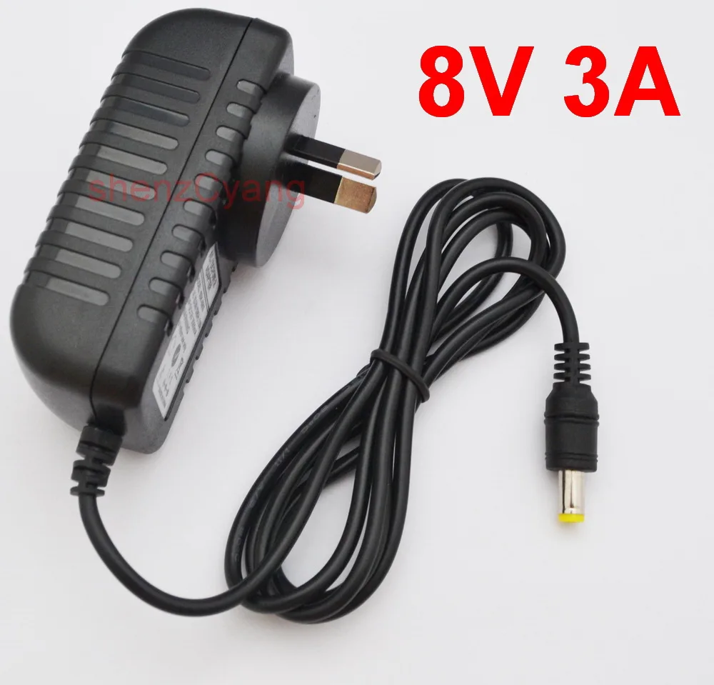 50PCS 8V 3A High quality IC solutions DC Switch power supply 24W LED adapter AU plug 5.5mm x 2.1mm-2.5mm | Обустройство дома