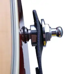 Новый круглый хромированный головы крепление для гитарных ремешков Системы Запчасти Электрогитары аксессуары для бас-гитары