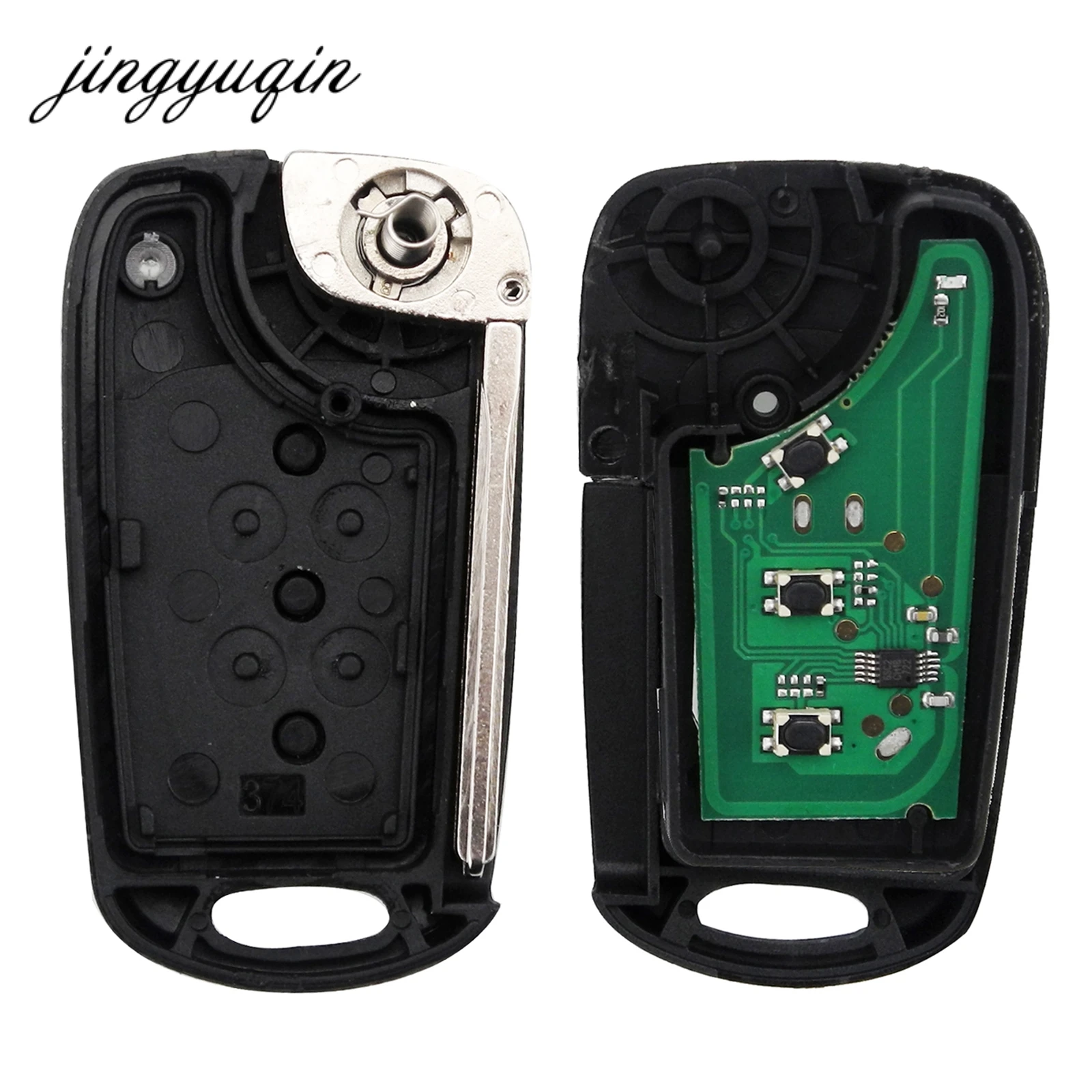 Jingyuqin 433,91 МГц чип ID46 дистанционный Автомобильный ключ для Kia Sportage K2 K3 K5 Soul 3 кнопки откидной складной брелок