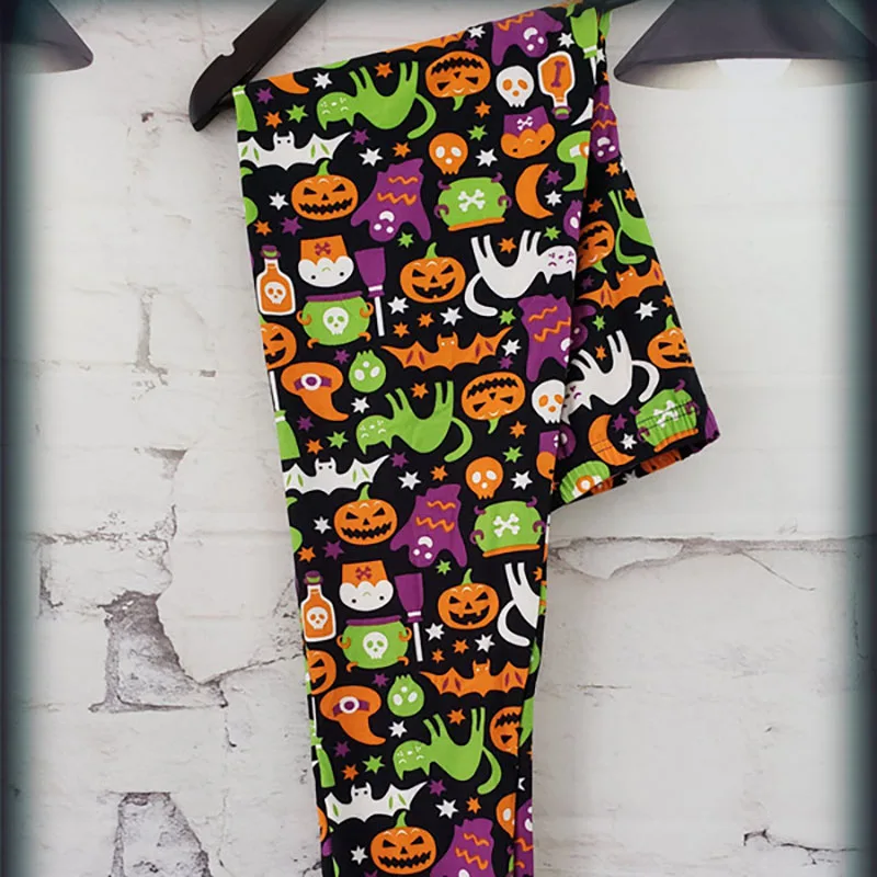 

8 Colors Women's Halloween Leggings Digital Print High Waist Pants Workout Push Up Leggins Mujer Knitted Sexy Christmas leggings