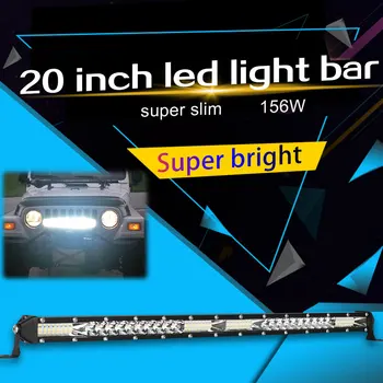 

Super Slim 10D 20" Led Work Light 12V 104W Led Bar Combo Spot Flood for Lazda Jeep ATV Boat Trucks Tractor Driving Light Bar