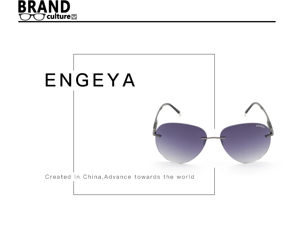 ENGEYA титановый сплав новые модные солнцезащитные очки без оправы брендовые дизайнерские роскошные солнцезащитные очки для вождения для мужчин и женщин UV400 T11002