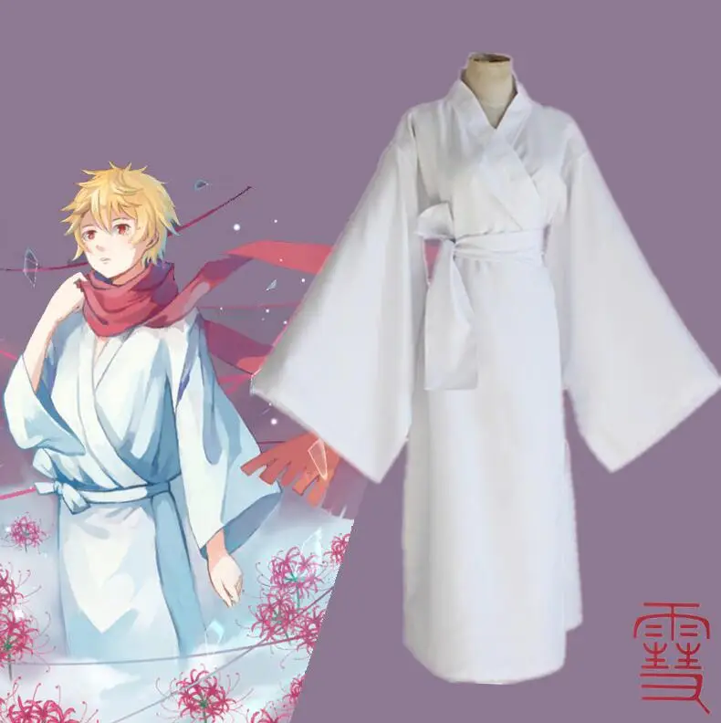 

Anime Noragami Yukine Cosplay Costume White Kimono Yukata ( Robe + Belt )