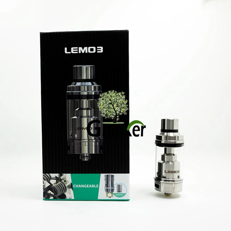 

100% Original E Sigara 4ML Tank Clapton Coil Eleaf iStick Lemo 3 RTA Atomizer Cigarette Silver