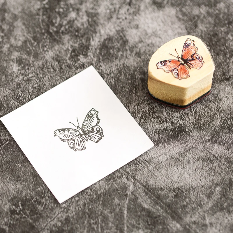 Затерянный Лес серии печать каваи бабочка цветок Diy Деревянные и резиновые штампы печать для скрапбукинга студенческий Приз канцелярские принадлежности - Цвет: 15