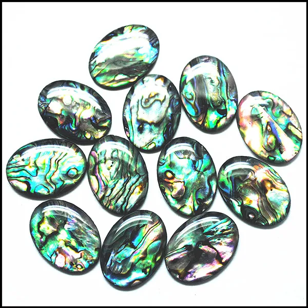 

15pcs nature abalone paper cabochons back is plastic material size 18x25mm natural shell beads mother of pearl