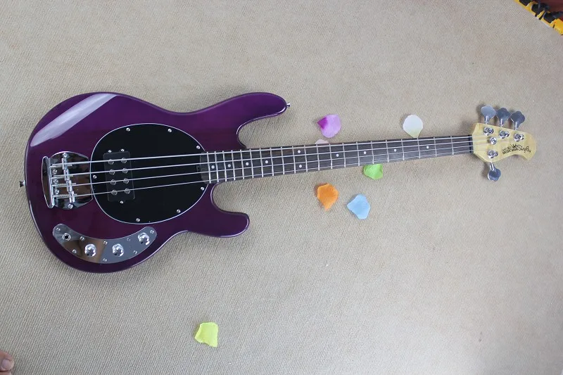 Wholesale High Quality 4 Strings Ray purple Music Man Bass