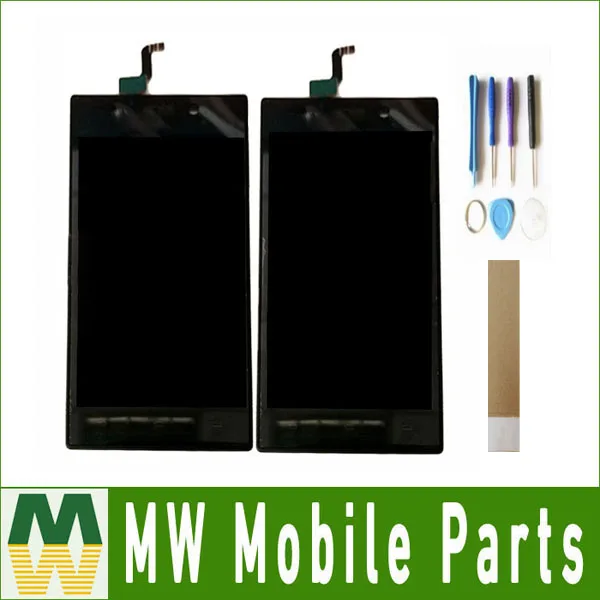 

For Philips Xenium V787 LCD Display Touch Screen Sensor Glass Assembly Black White Gold Color With tools& tape