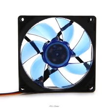 90mm luz led 3pin computador desktop caso ventilador de refrigeração refrigerador baixo ruído 9025 verde/vermelho/azul