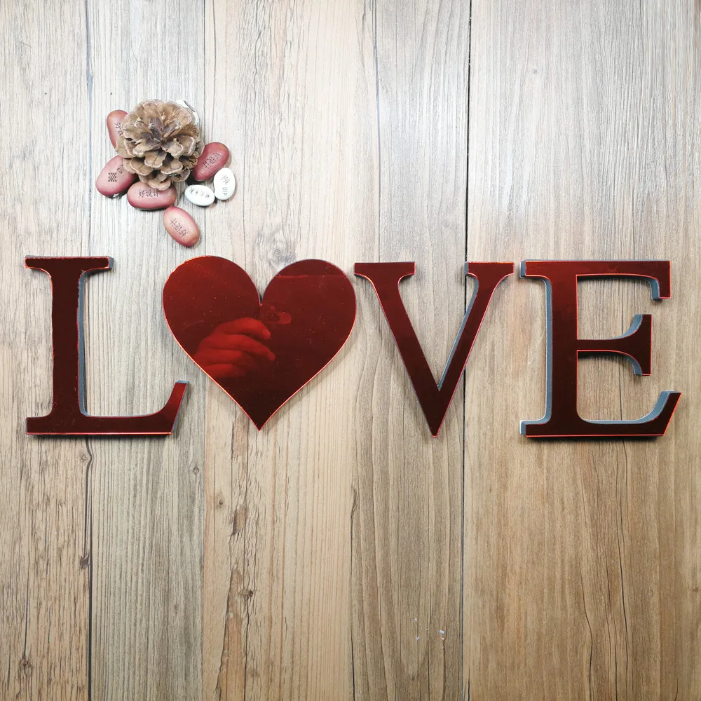 letters acrylic diy Party Bridal Acrylic Freestanding Lights Room 26 Alphabet DIY English Wedding Letters Letter Red