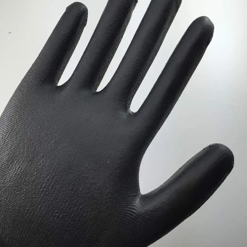 NMSAFETY 12 пар легкость удобные черные полиэстер/нейлон противоскользящие рабочие перчатки антистатические
