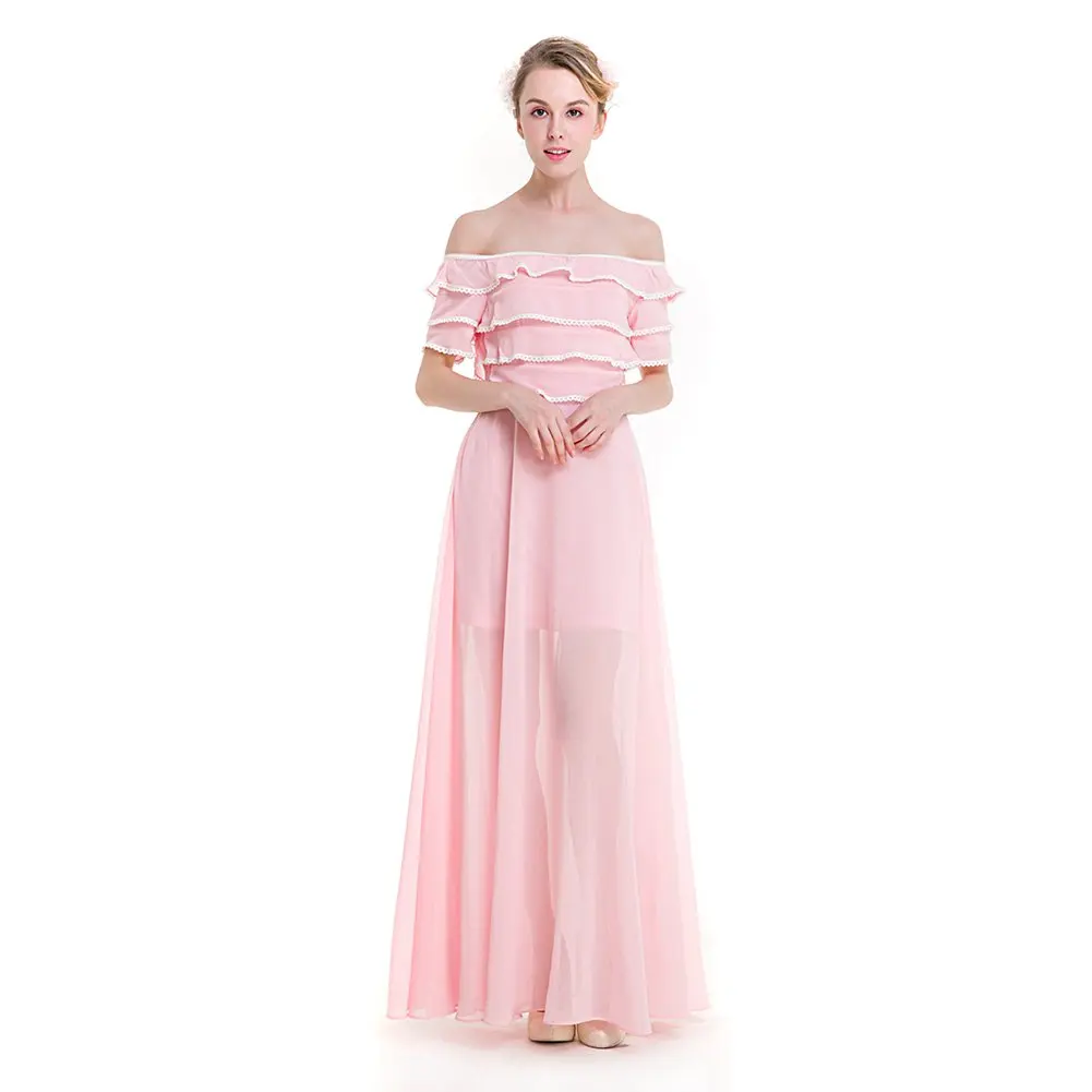 TFGS Original Design Women Summer Greek Style Goddess Princess Dress Chiffon Off Shoulder Slash Neck Sexy
