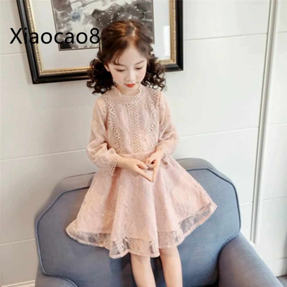 4-9Y Girls Dress 2019 Summer Kids Long Sleeve Cute...