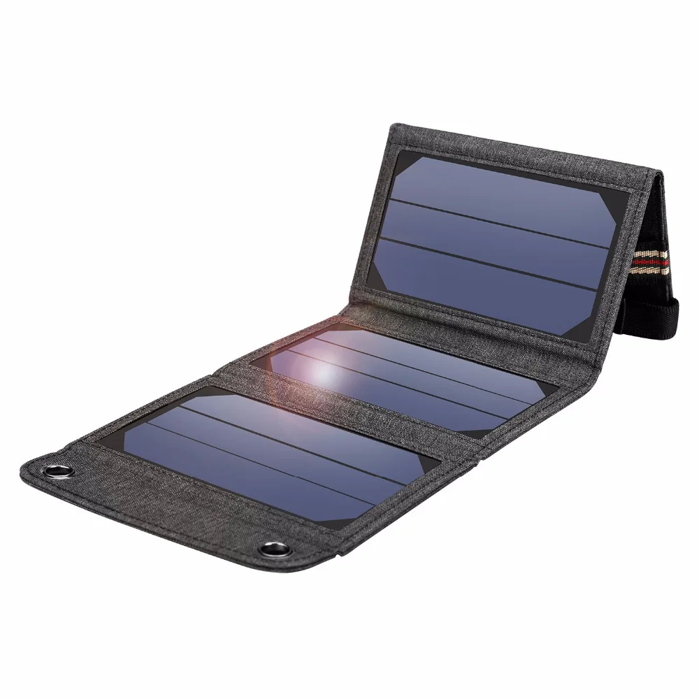 Suaoki 7 Вт солнечная панель 5 в USB выход портативный складной Дополнительный внешний аккумулятор Солнечное зарядное устройство для смартфона