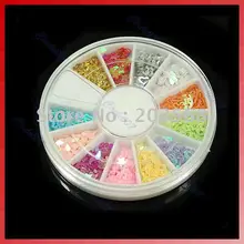 U119! 10 компл./лот 12 Цветов блеск звезды блестка блестки Дизайн ногтей диск