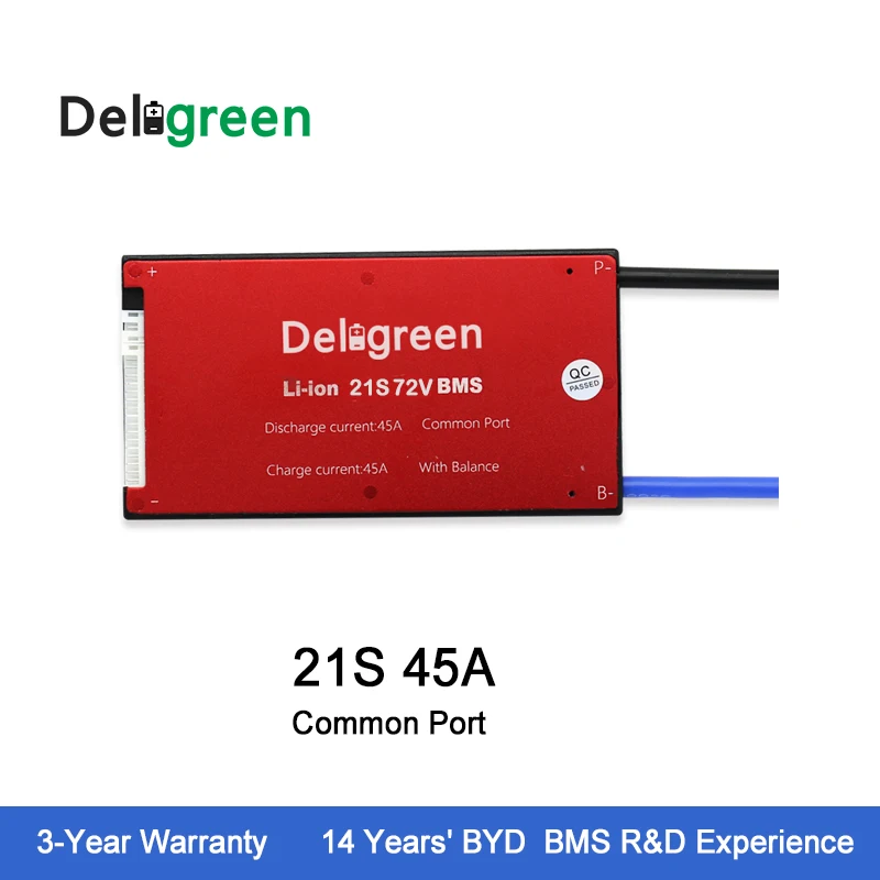 

Deligreen 21S 45A 72V PCM/PCB/BMS for lithium battery pack 18650 Li-Po LiNCM Battery Pack