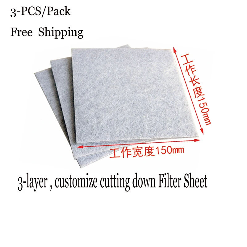 

3PCS /LOT Free Shipping Universal Vacuum Cleaner Customize cutting FILTER SHEETS for Motor filter for Philips Electrolux