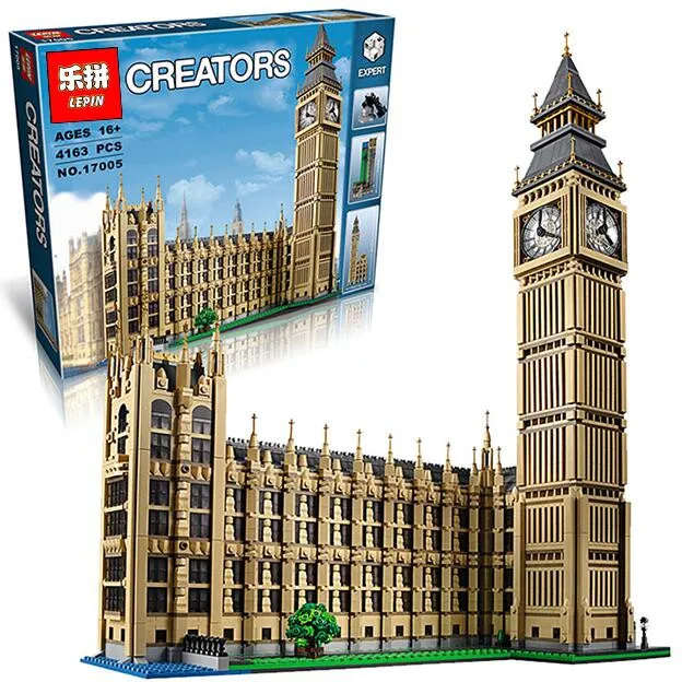 

2016 New LEPIN 17005 4163Pcs City Creator Big Ben Model Building Kit Minifigure Blocks Bricks Compatible Children Toy Gift 10253