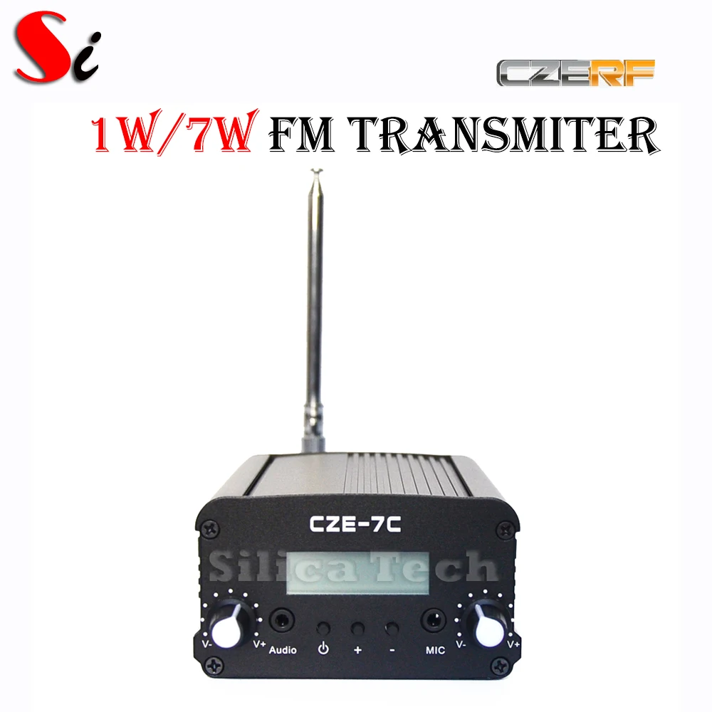 

CZE-7C 7W stereo PLL FM transmitter broadcast radio station + Ant kit